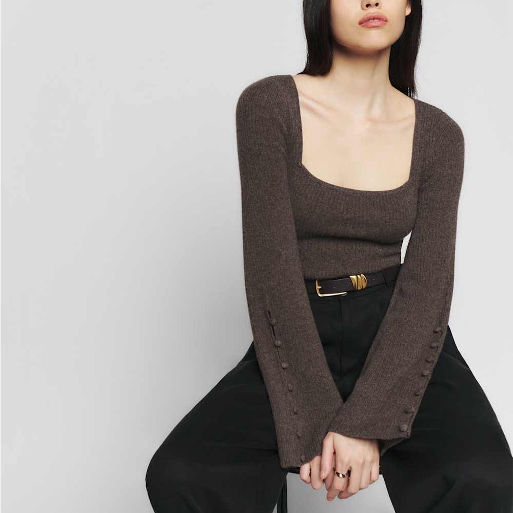 Emanuele Cashmere Novelty Button Sweater - Picture 4 of 15